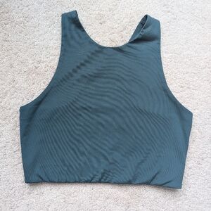 Girlfriend Collective Paloma Racerback Bra In Moss Size Large